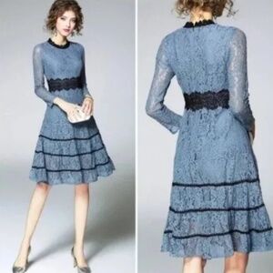 NWT Metisu Blue Lace Dress